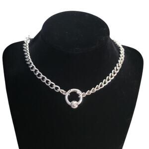 O ring choker chain necklace